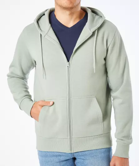Basic Sweatjacke in Hellgrün