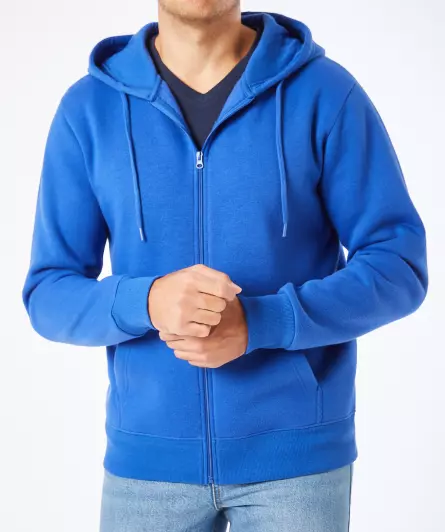 Basic Sweatjacke in Blau