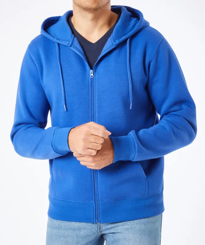 Basic Sweatjacke in Blau