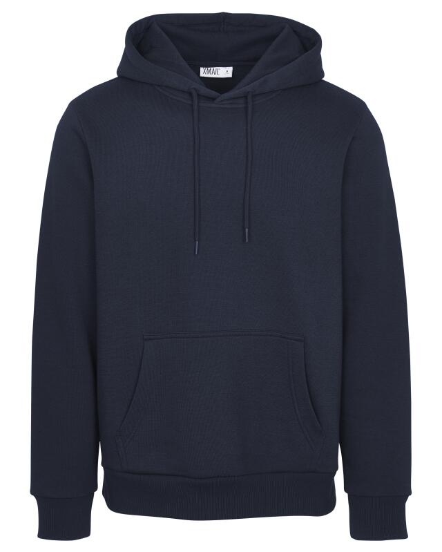 Hooded sweatshirt for men, navy (KiK Sweatshirt mit Kapuze (dunkelblau)) — KiK, authentic German product in Morocco