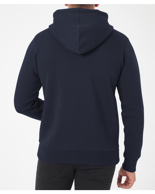 Hooded sweatshirt for men, navy (KiK Sweatshirt mit Kapuze (dunkelblau)) — KiK, authentic German product in Morocco