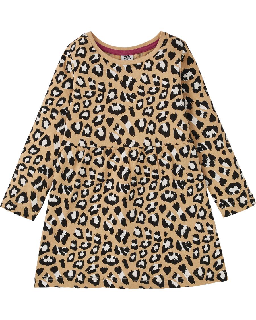 Kleid in Leo-Optik naturfarben