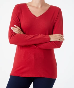 Rotes Langarmshirt