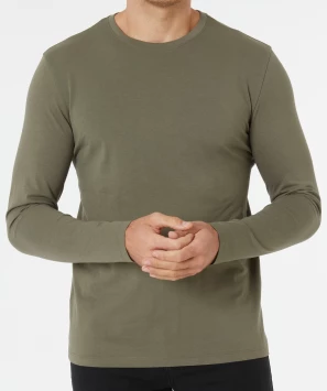 Langarmshirt in Khaki