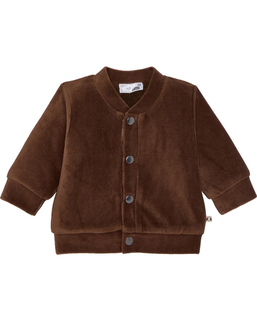 Baby jasje velours donkerbruin