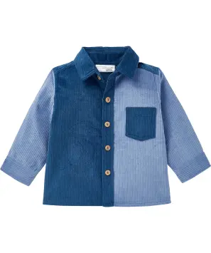 Spring&Gege Jungen Cordhemd Western-Style - Langarm Shacket Mit Perlen-Druckknöpfen