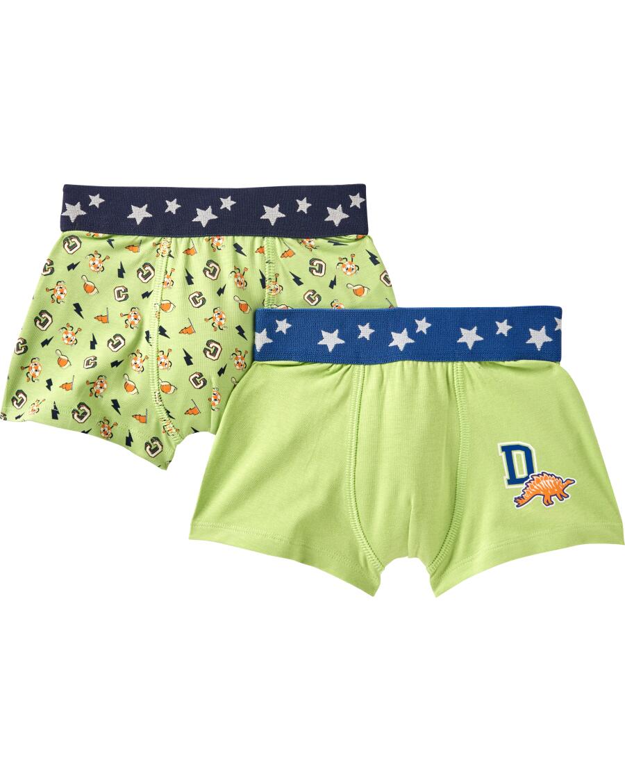Boxerky s dinosaury zelená