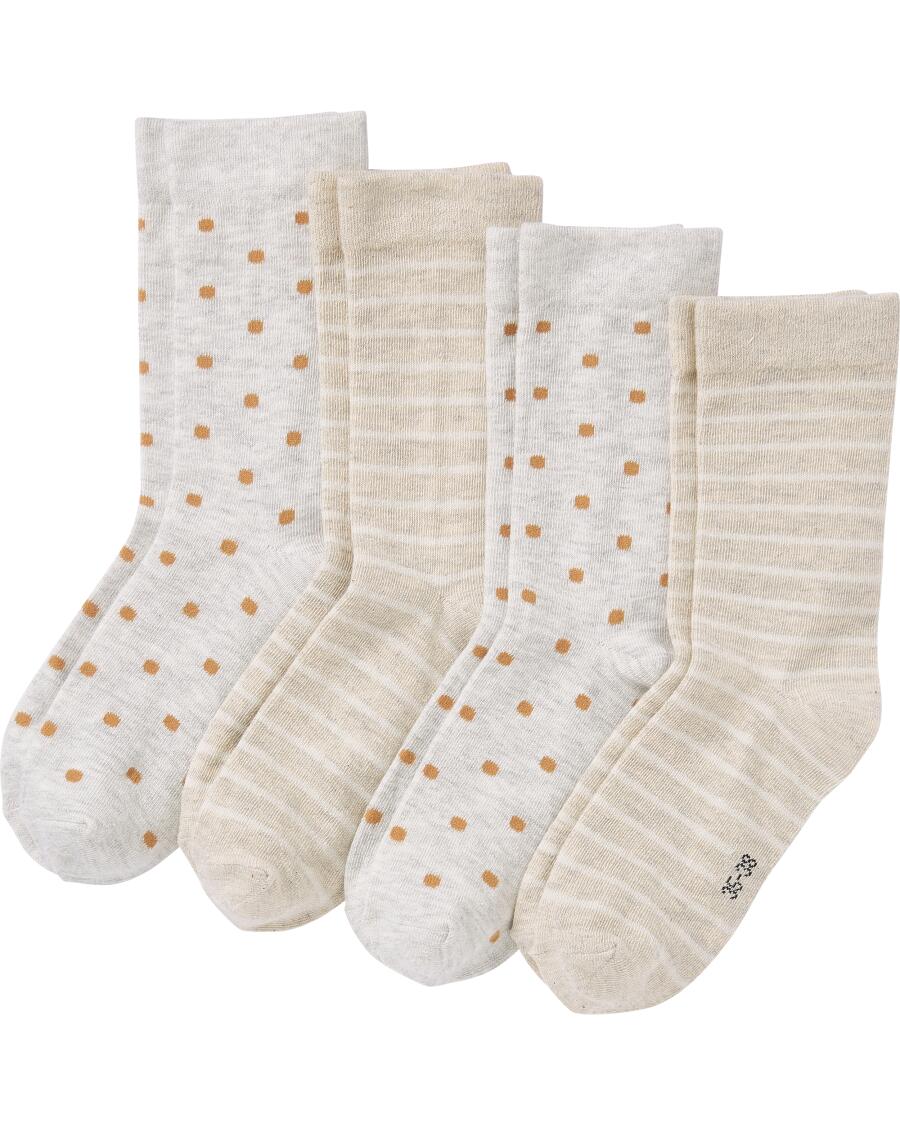 Gemusterte Socken naturfarben