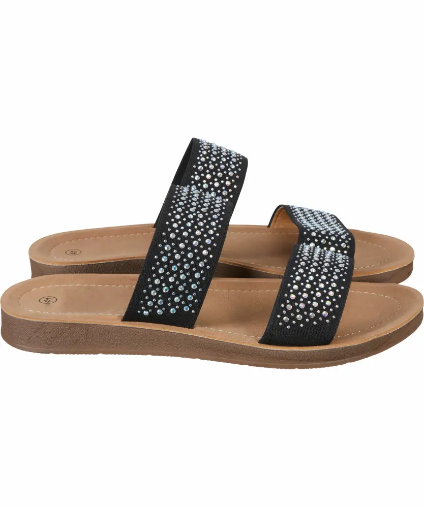 Sandalen mit Strasssteinen Janina, offene Ferse