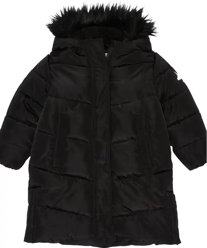 Pikowany płaszcz w kolorze czarnym