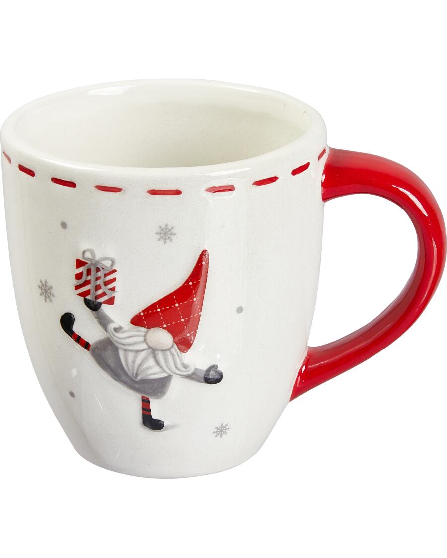 Kerstmok wit/rood