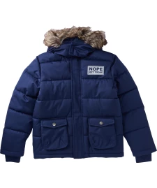 Dunkelblauer Parka