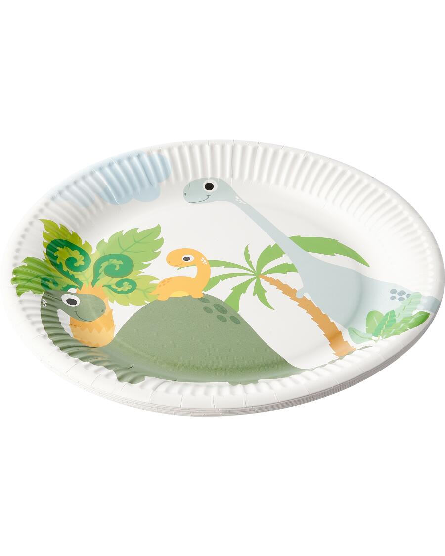 Pappteller mit süßem Motiv grün