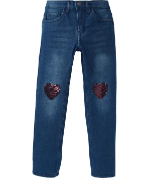 Thermo-Jeans mit Pailletten