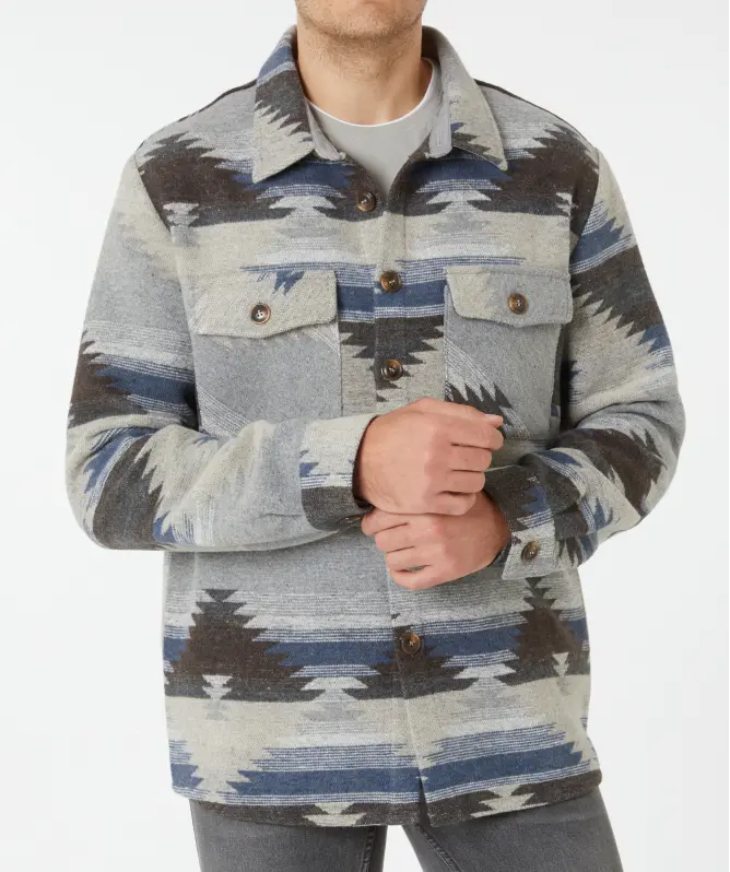 Hemdjacke mit Wollanteil