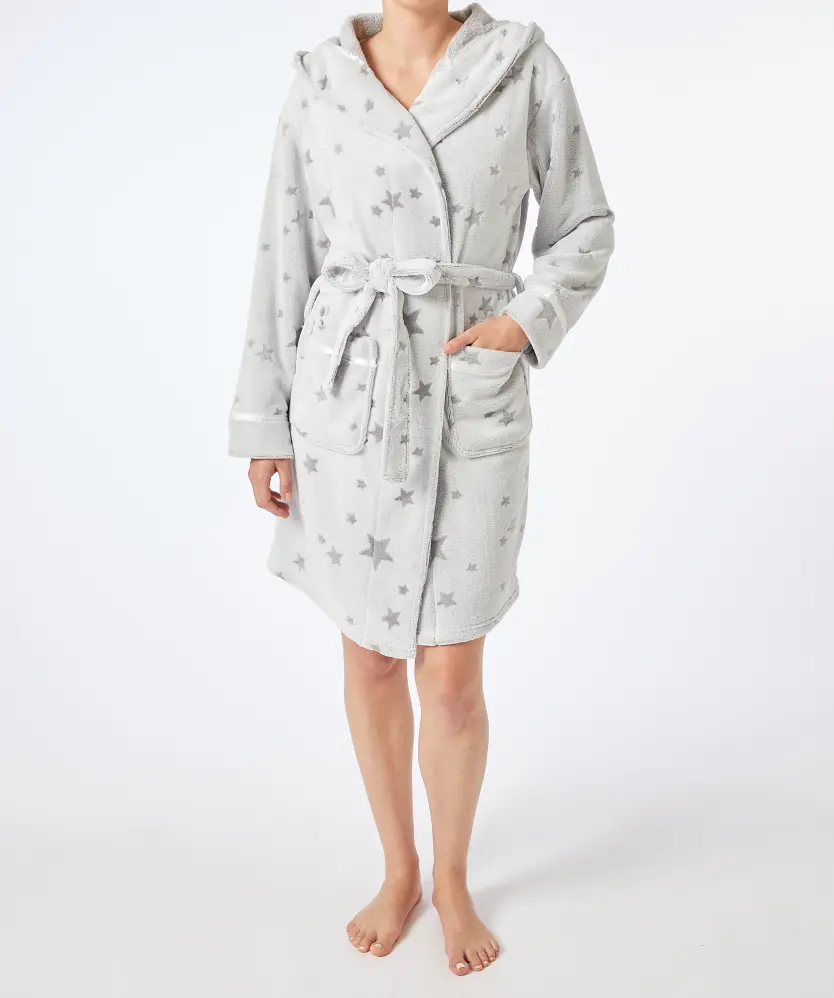 Bademantel aus Fleece Janina, verschiedene Designs