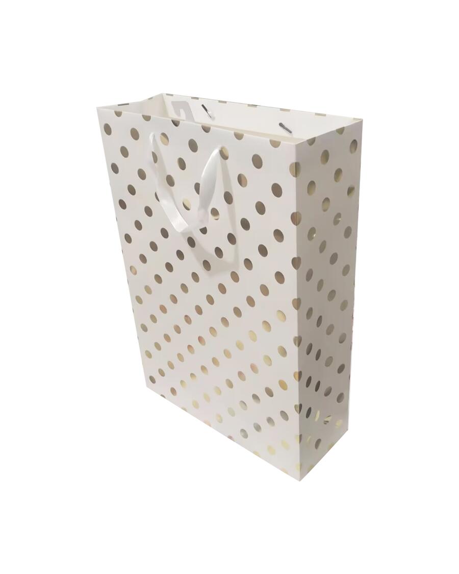 Geschenktas stippen wit
