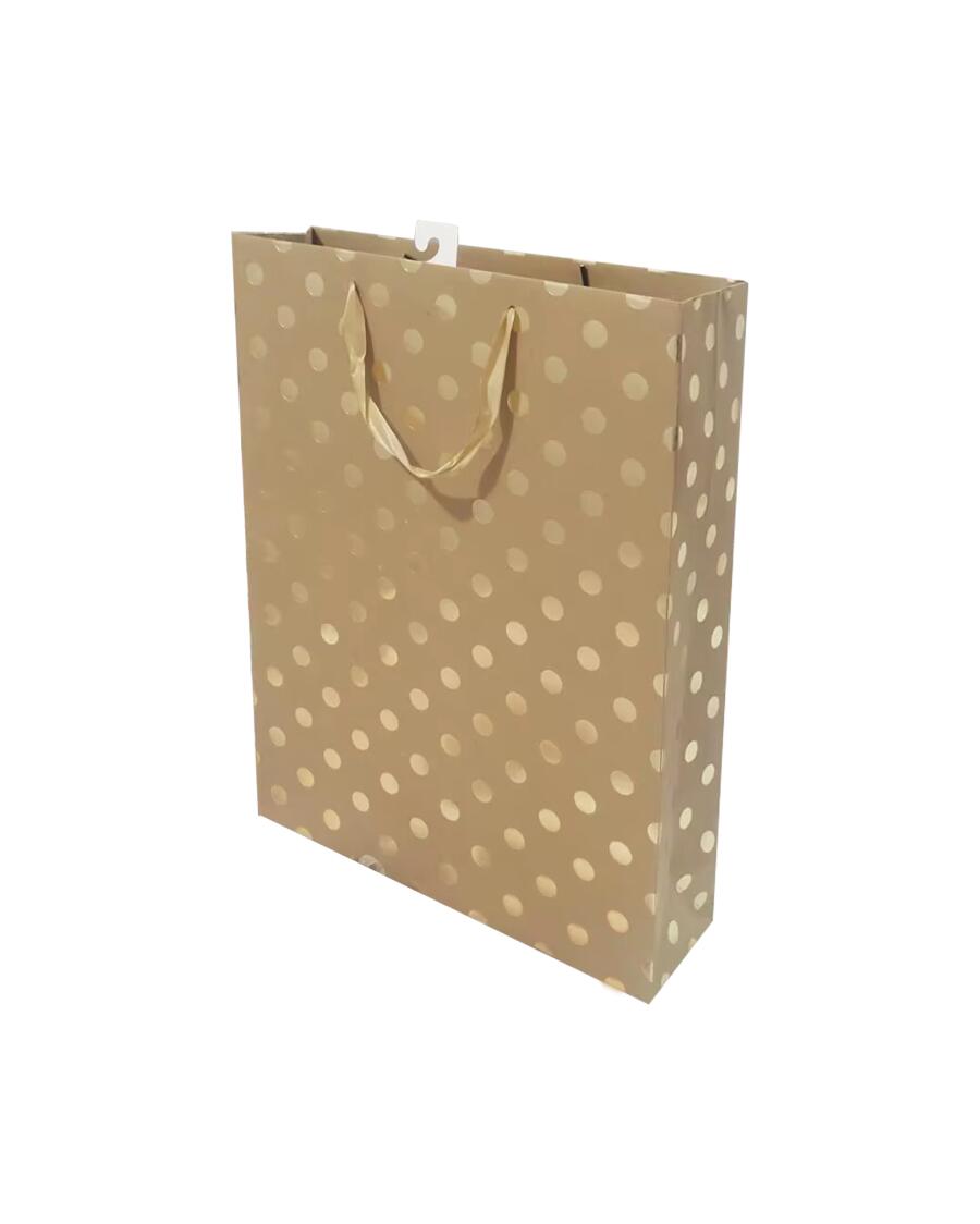 Geschenktas stippen bruin