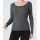 Langarmshirt mit Knopfleiste