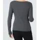 Langarmshirt mit Knopfleiste