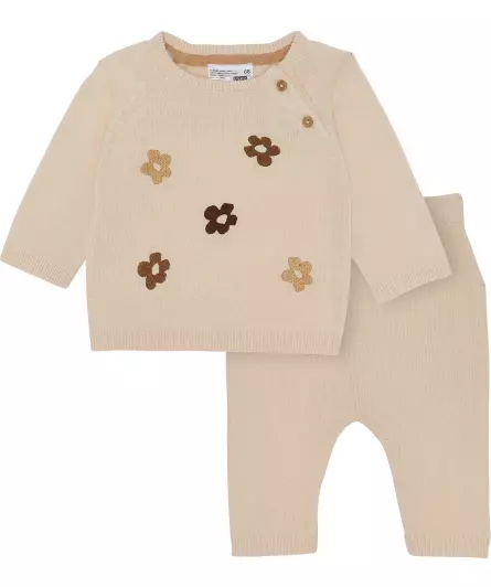 Gebreide babytrui en broek