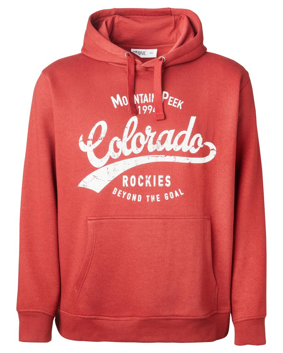 Legeres Sweatshirt dunkelrot bedruckt