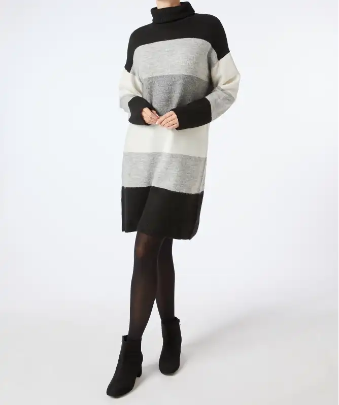 Kleid mit Blockstreifen