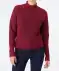 Strickpullover mit Stehkragen weinrot