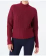 Strickpullover mit Stehkragen