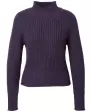 Strickpullover in Dunkellila