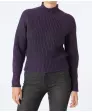 Strickpullover in Dunkellila