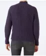 Strickpullover in Dunkellila