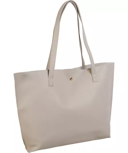 Naturelkleurige shopper