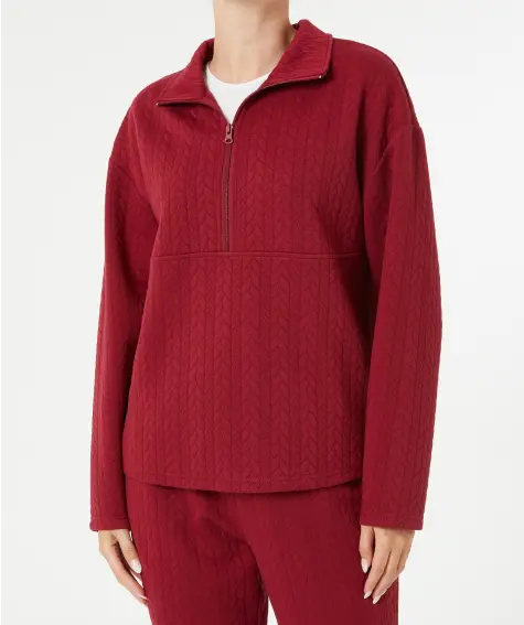 Sweat-Troyer in Weinrot