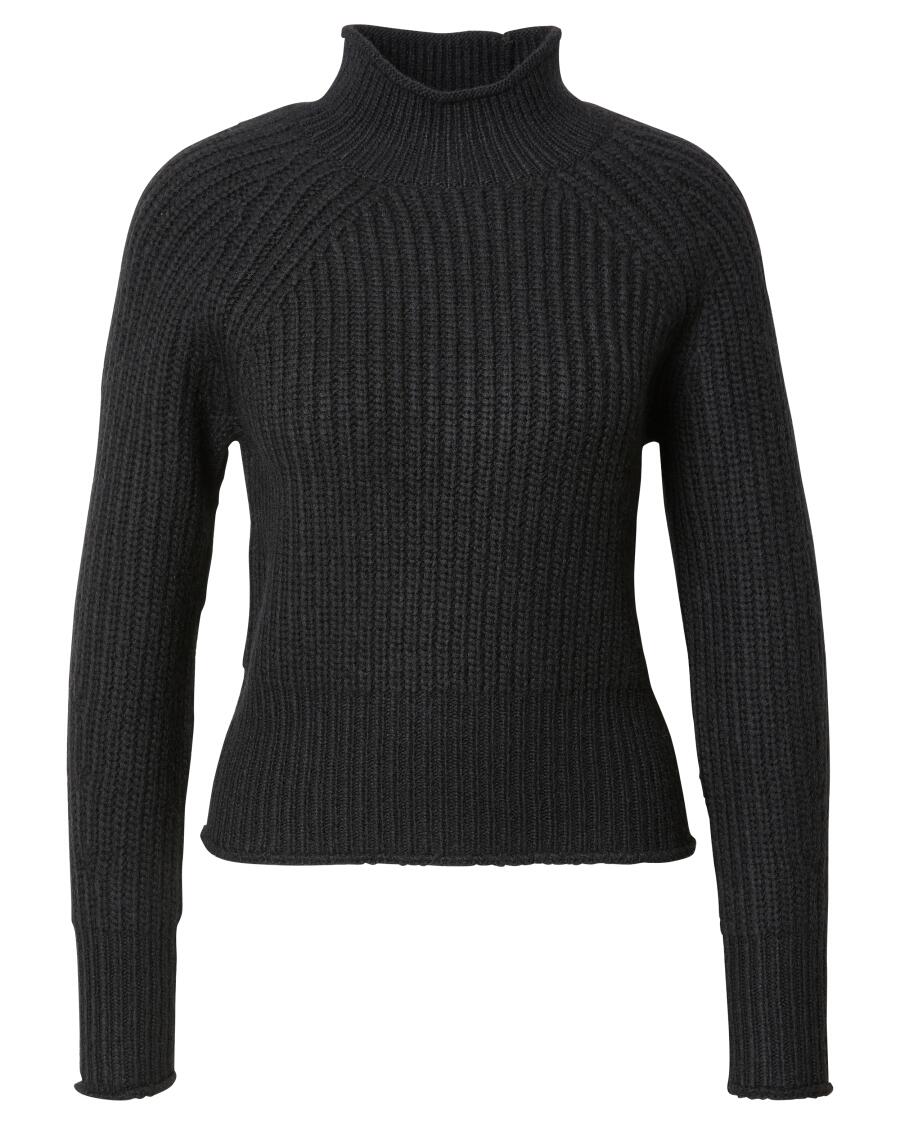 Czarny sweter z dzianiny Janina, cropp
