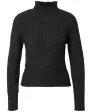 Schwarzer Strickpullover