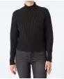 Schwarzer Strickpullover