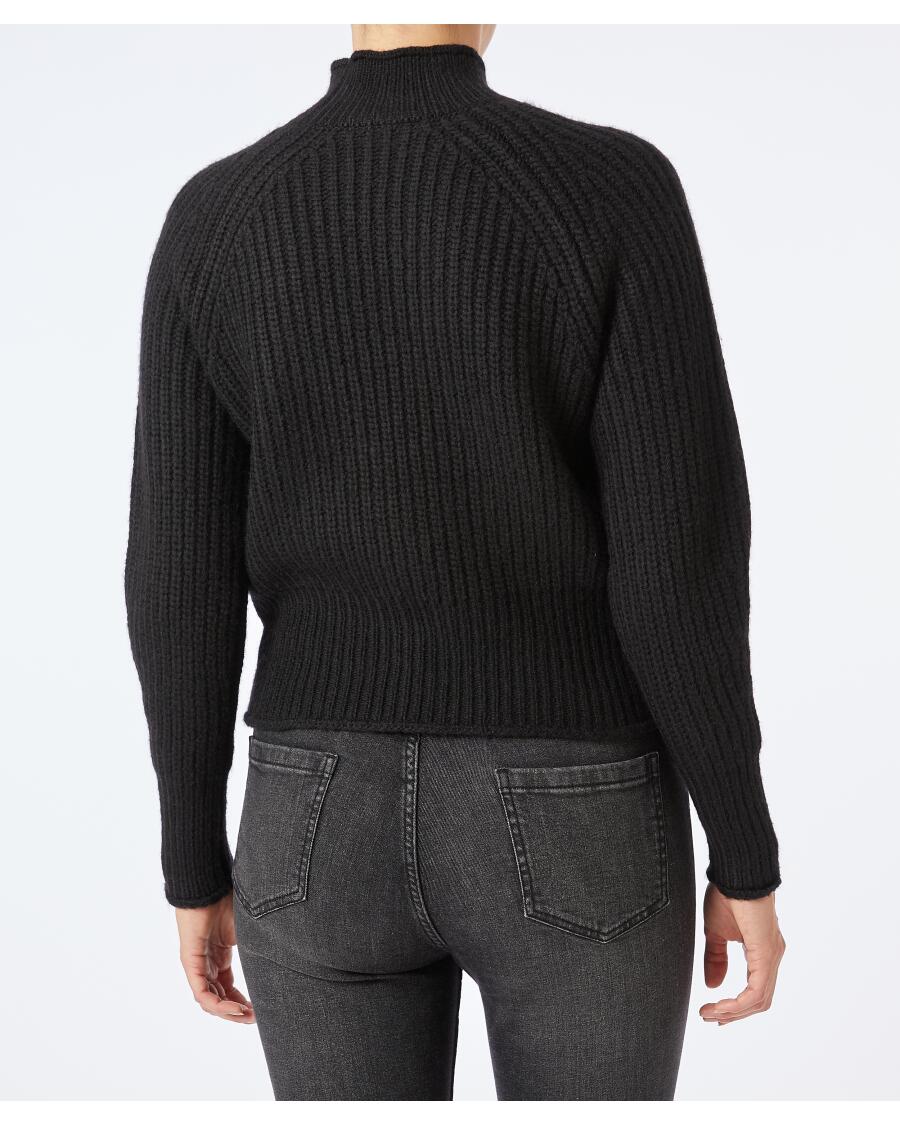 Czarny sweter z dzianiny Janina, cropp