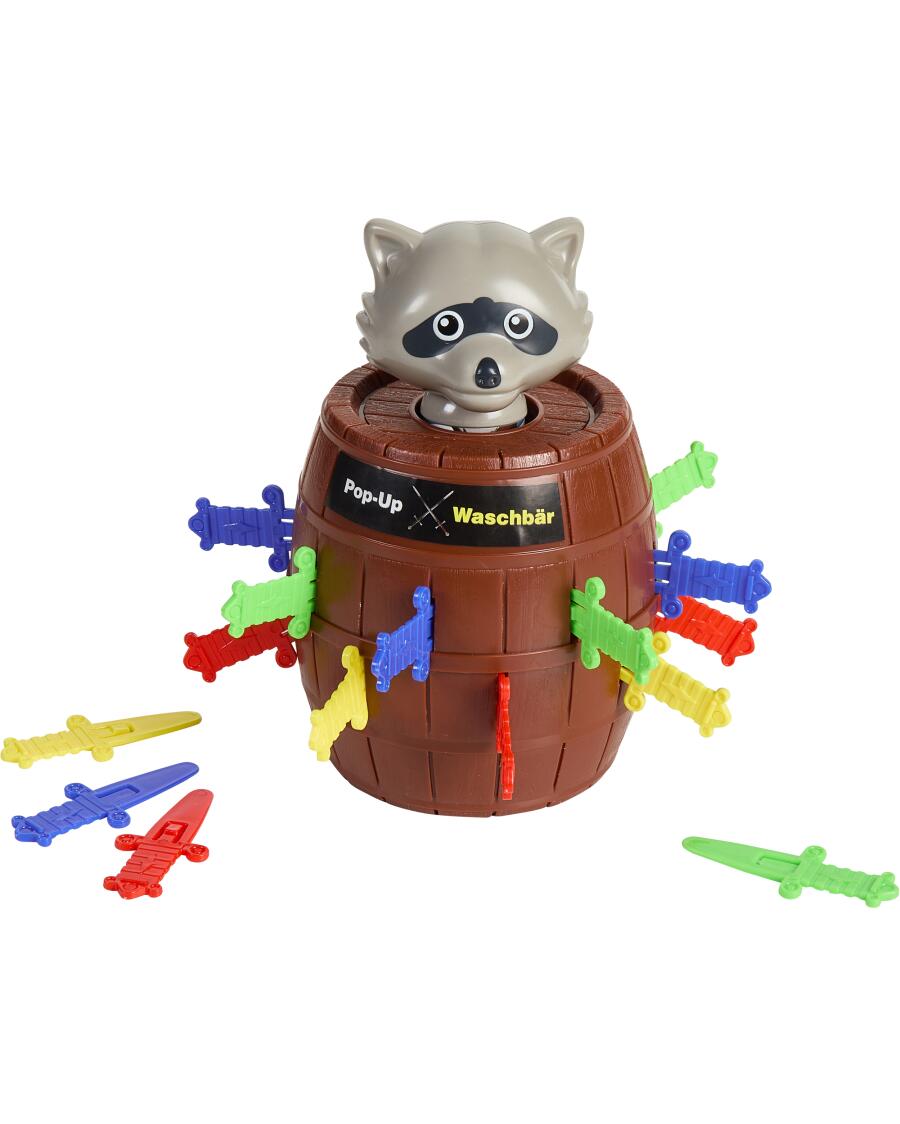 Pop-Up-Spiel Waschbär bunt