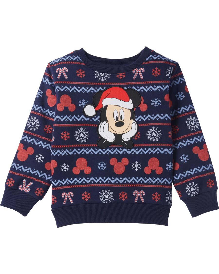 Vánoční mikina Mickey Mouse tmavě modrá