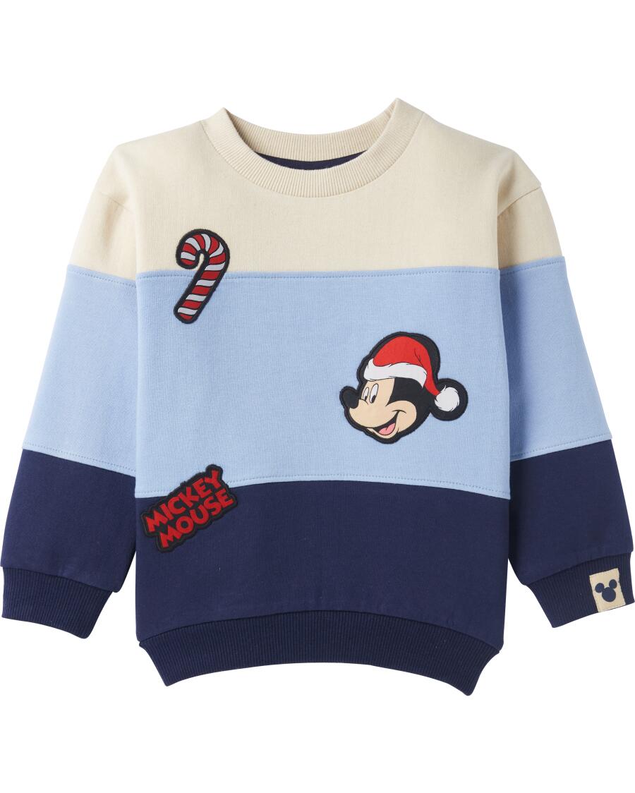 Mickey Mouse Sweatshirt Weihnachten dunkelblau