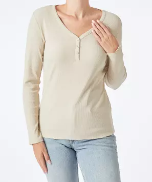 Geripptes Langarmshirt