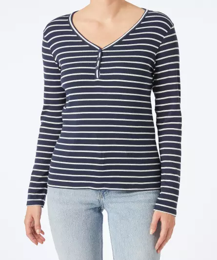 Gestreiftes Langarmshirt