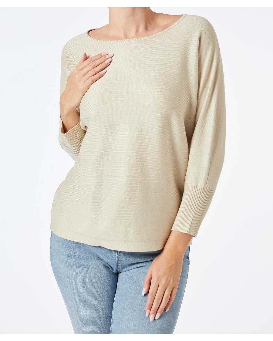 Feinstrickpullover in Naturfarben naturfarben