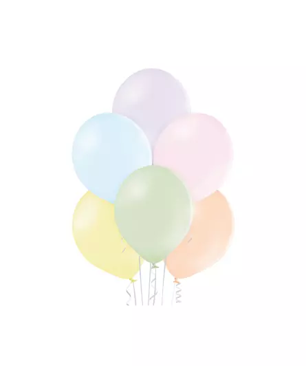 Ballonnen in pastelkleuren
