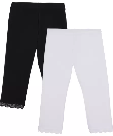 Leggings mit Spitzensaum