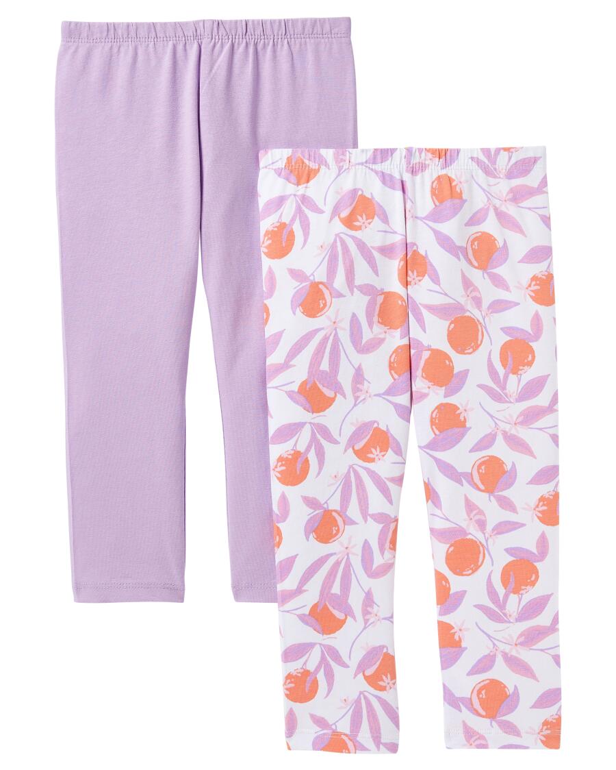 Legginsy biały/liliowy