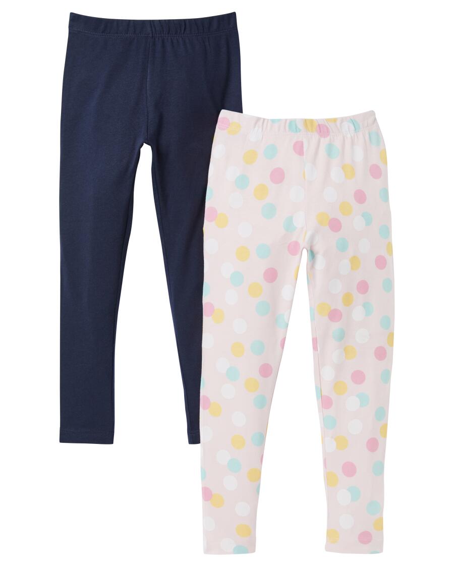 Leggings mit Punkten Rosa/dunkelblau