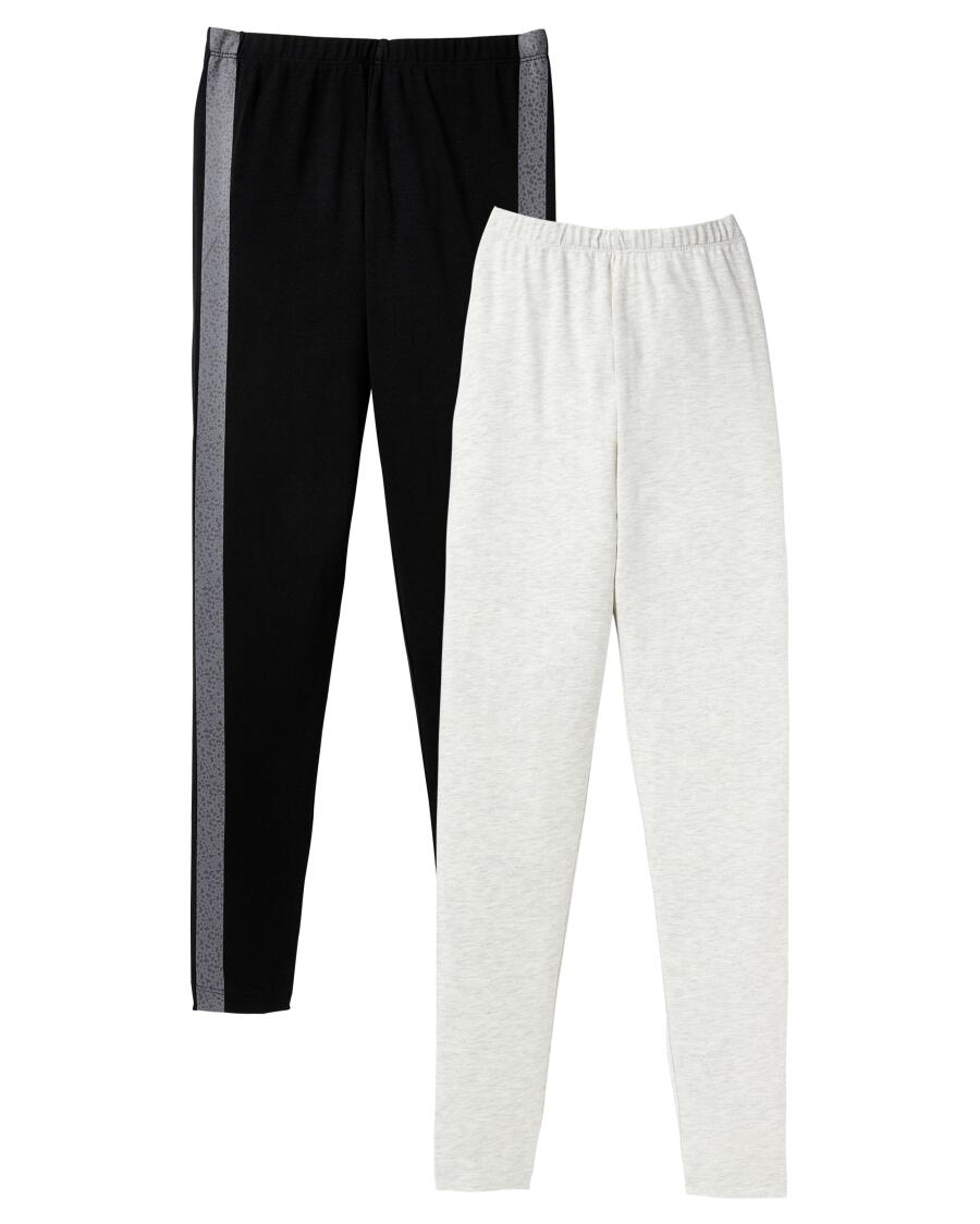 Leggings schwarz/grau melange