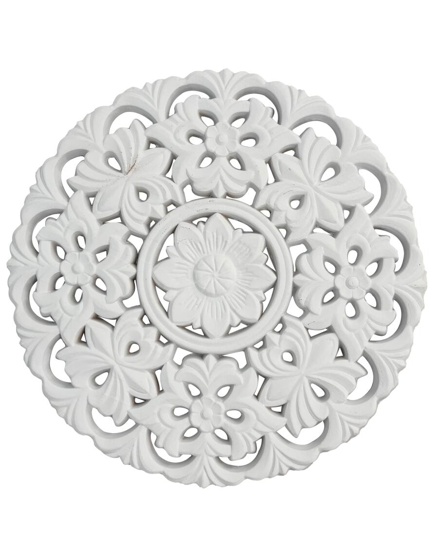 Wanddeko Ornament weiß